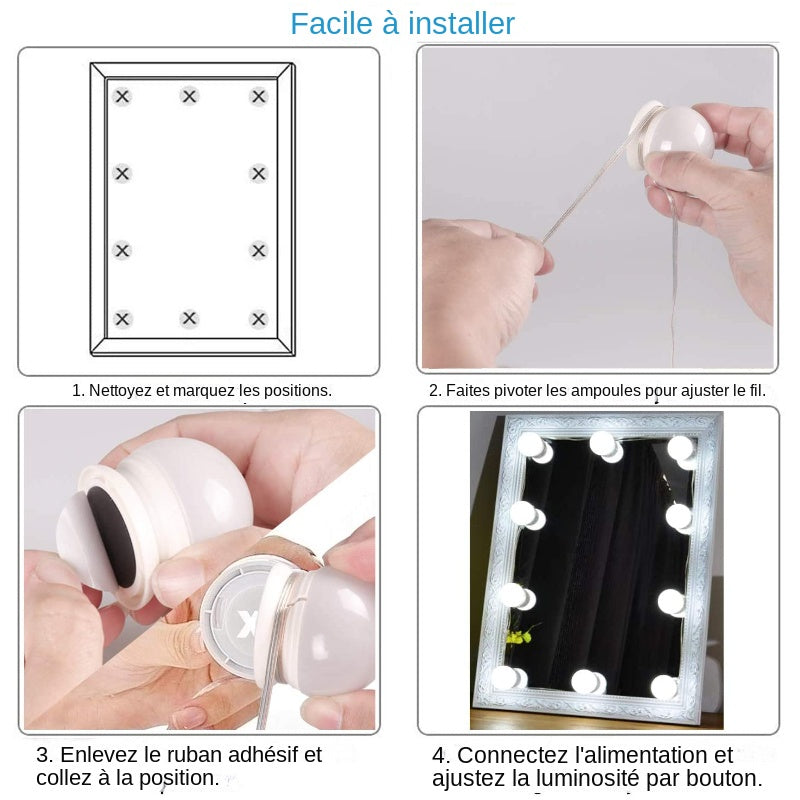 Ampoules LED à intensité variable pour miroir de maquillage| EOROM