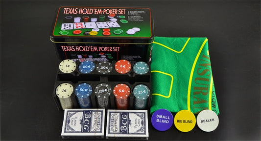 SET DE POKER AVEC JETONS ET ACCESSOIRES | x200 JETONS | EOROM