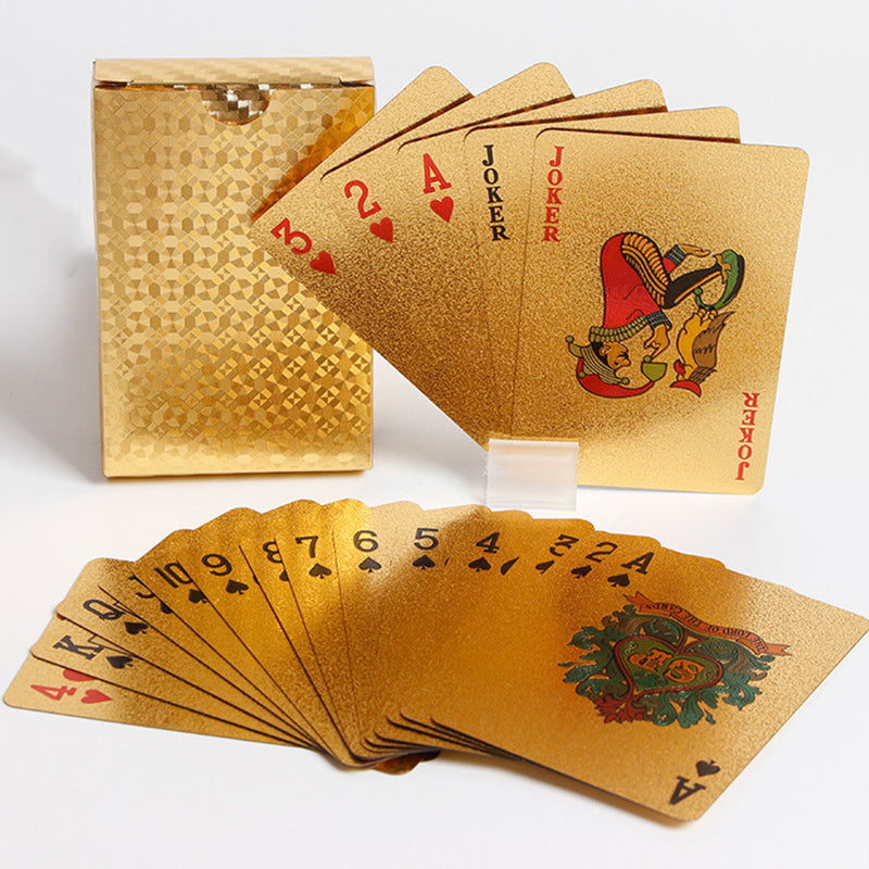 BIERDORF Jeu De Cartes Poker Étanche – 54 Cartes En Plastique PET, Design Noir Diamant, Anti-triche Et Super Glissant