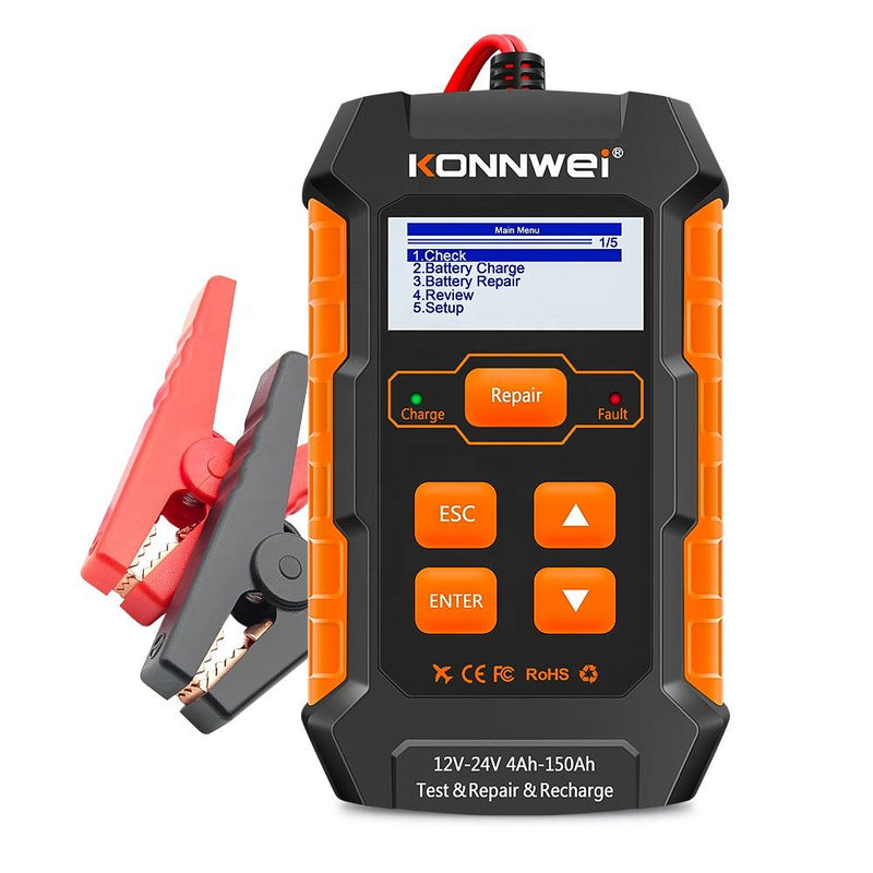 Outil de diagnostic de batterie automobile | Chargeur, détecteur et réparateur de batterie automobile | Outil de réparation d'impulsions  EOROM