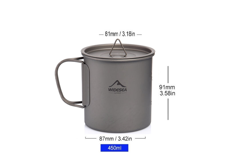 TASSE DE CAMPING EN TITANE 450ml | EOROM