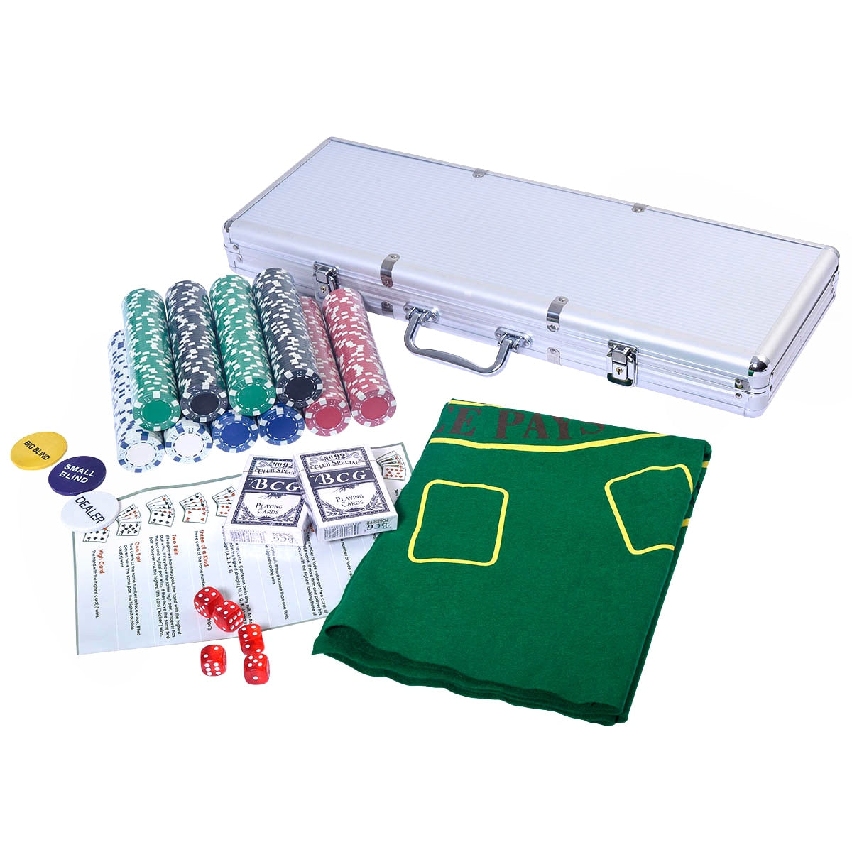 MALLETTE DE POKER AVEC JETONS ET ACCESSOIRES | EOROM