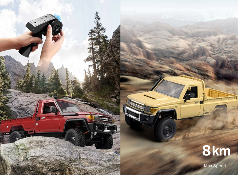 VOITURE TÉLÉCOMMANDÉE TOUT-TERRAIN 8KM/H AVEC ACCESSOIRES  |  EOROM