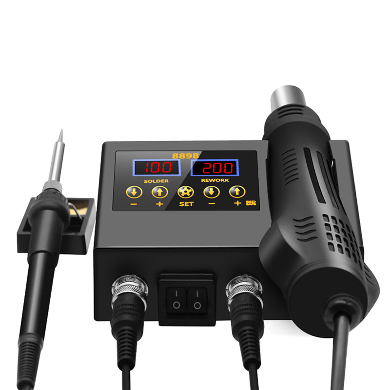 Fer à Souder Intelligent 100W HS-02A – Température 100-450°C PID, PD/QC Rapide, Protection ESD, Écran IPS, Pointe Interchangeable, Idéal Bricolage Électronique
