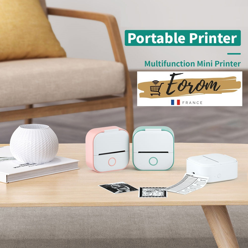 ROULEAUX AUTOCOLLANT POUR NOTRE MINI IMPRIMANTE THERMIQUE PORTABLE BLUETOOTH