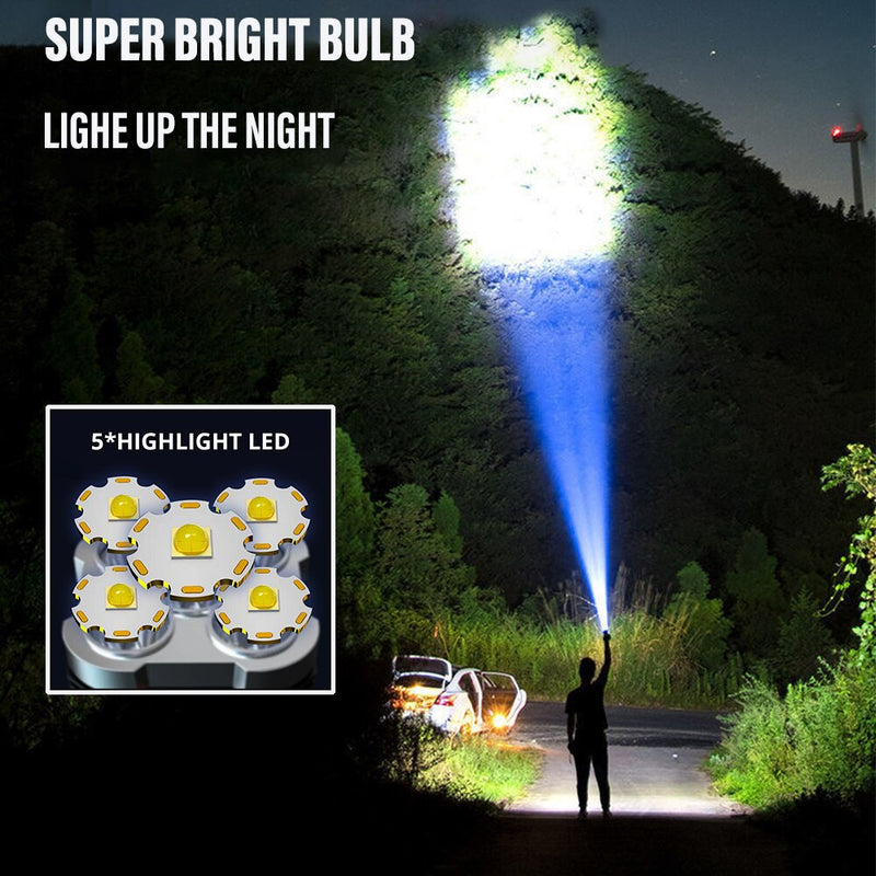LAMPE DE POCHE x5 LED RECHARGEABLE ULTRA PUISSANTE | EOROM