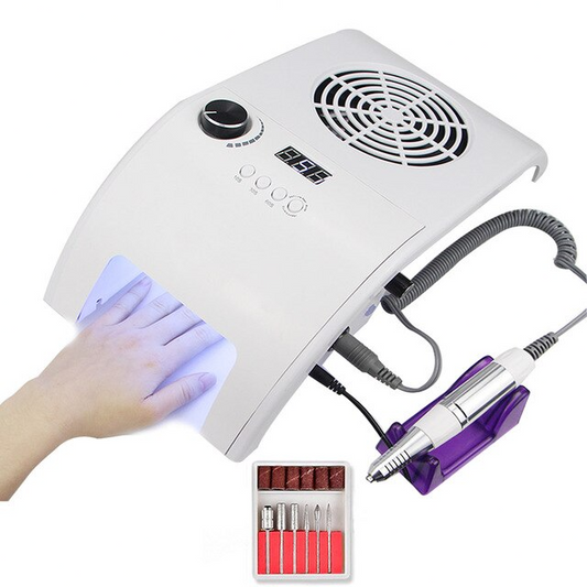 Lampe uv ongles ponceuse ongles 35 000rpm et aspirateur manucure 3 en 1 | Appareil manucure pédicure professionnel | Eorom