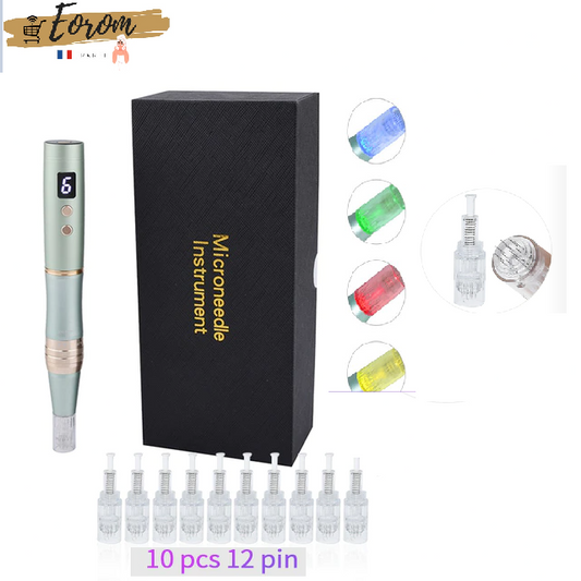 Dermapen professionnel sans fil avec soin luminothérapie  |  Eorom