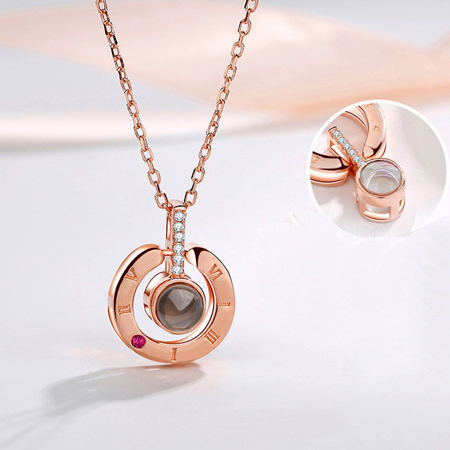 Collier double motif  je t'aime en 100 langues