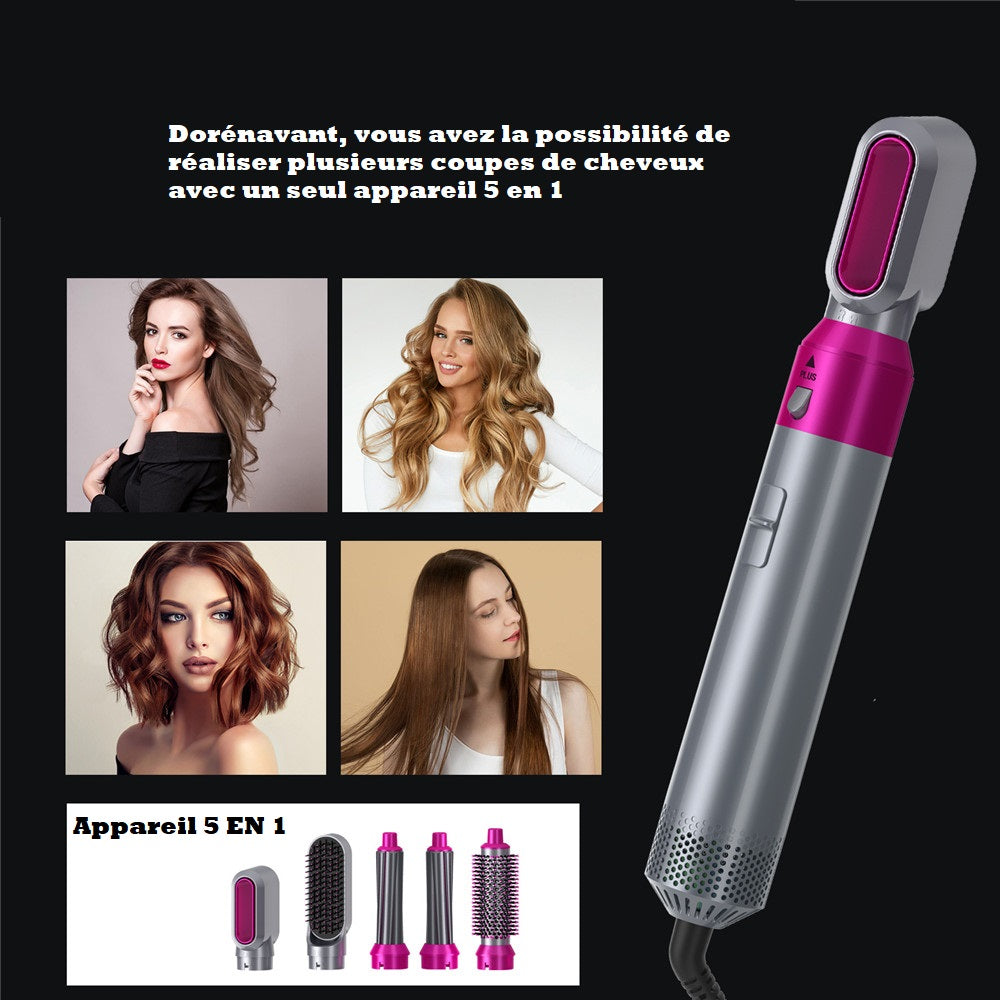 Brosse séche cheveux lisseur et boucleur 5 en 1 | Appareil de coiffure professionnel Eorom