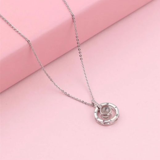Collier double motif  je t'aime en 100 langues