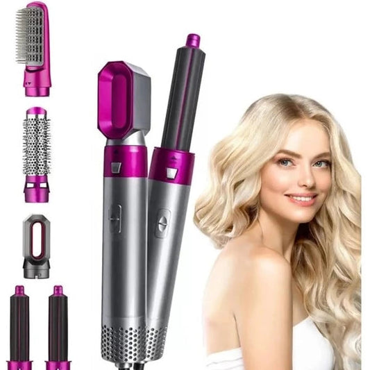 Brosse séche cheveux lisseur et boucleur 5 en 1 | Appareil de coiffure professionnel Eorom